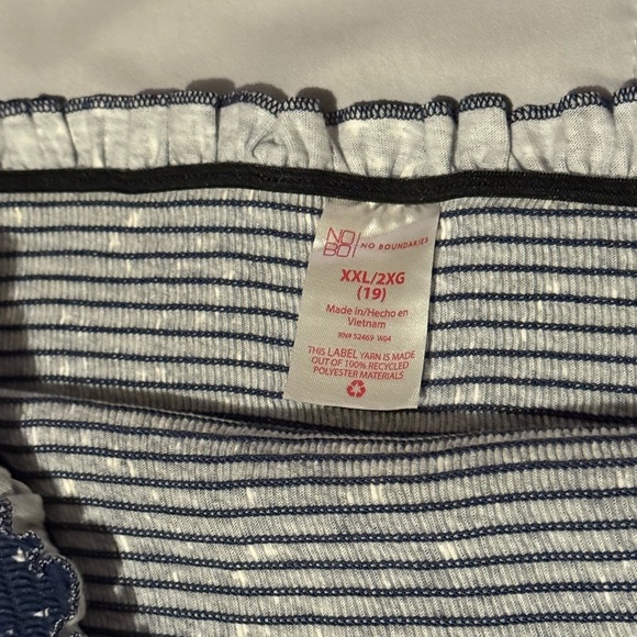 No Boundaries Dark Blue Starry Smocked Strapless top Size XXL - Picture 3 of 3